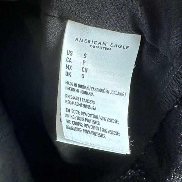 American Eagle Black Outfitter Wrap Front Cami Dress Sleeveless Spaghetti Size S - Picture 8 of 10